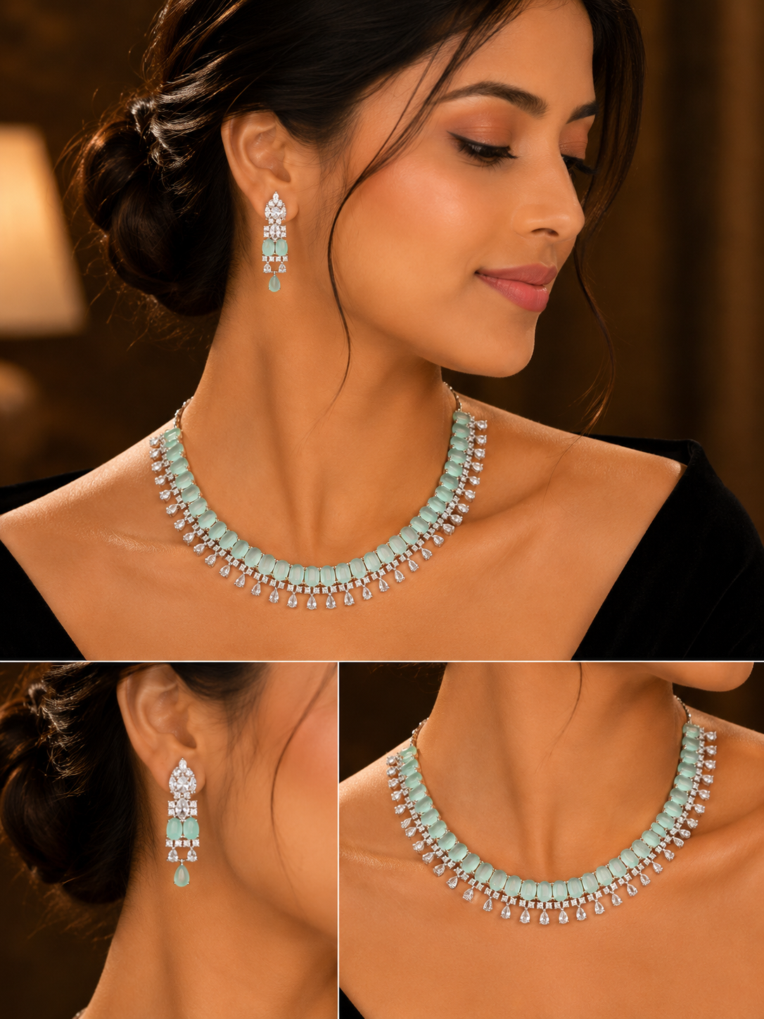 luxury Mint Ad Necklace Set
