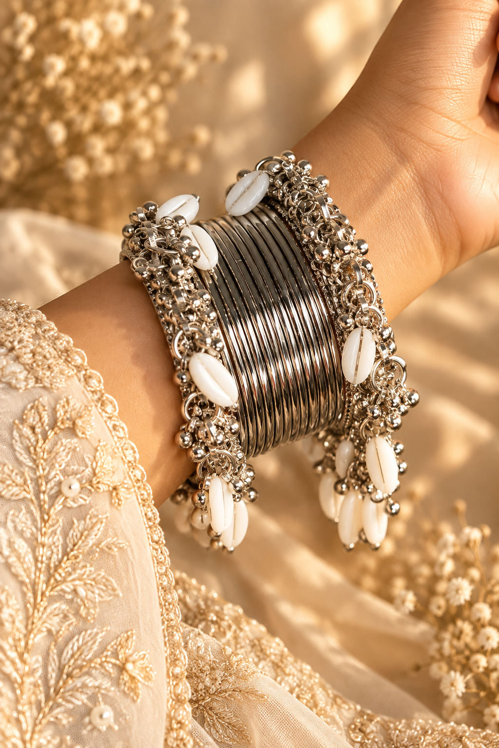 Oxidised Bangle set