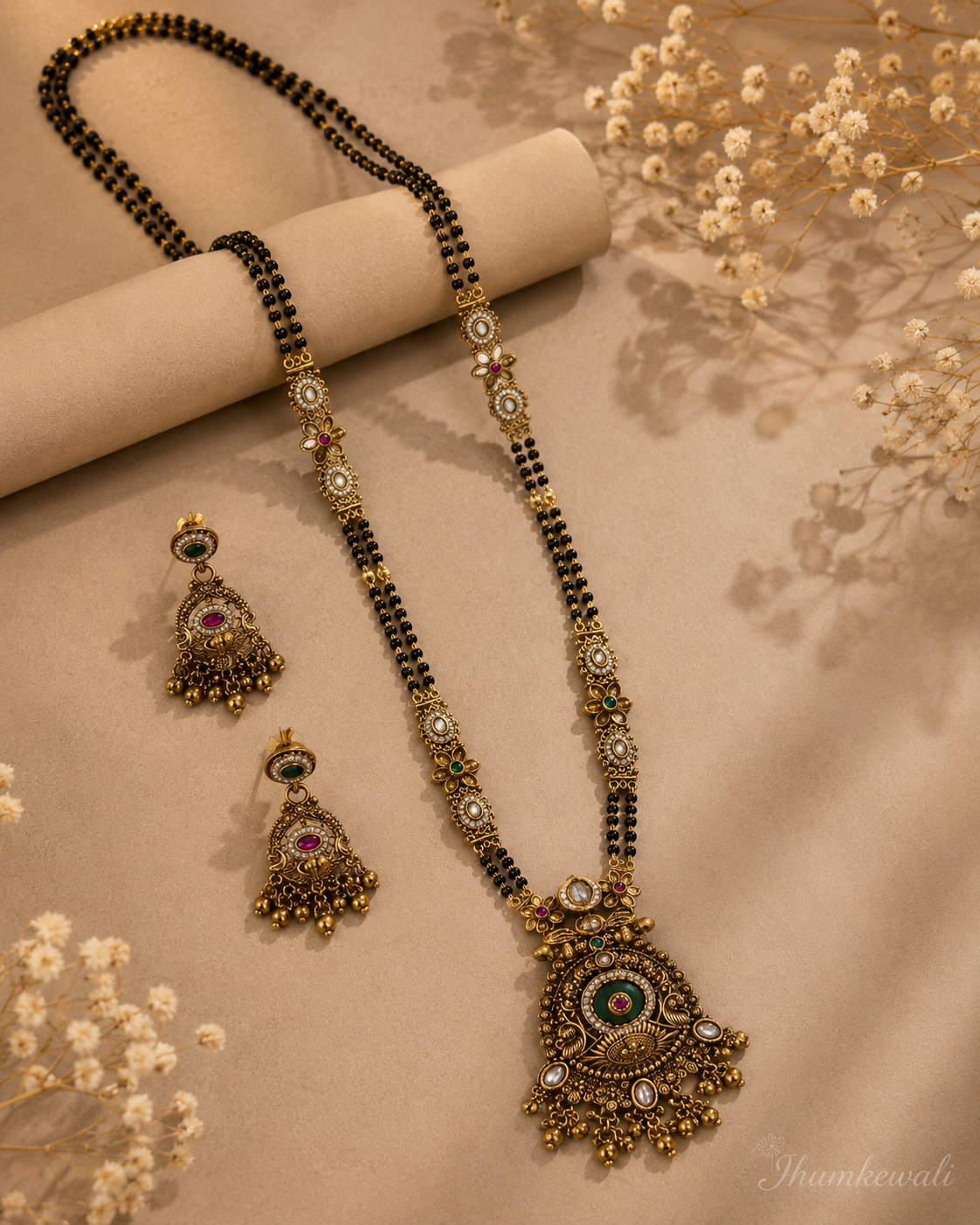 Long Heritage Gold-Plated Mangalsutra