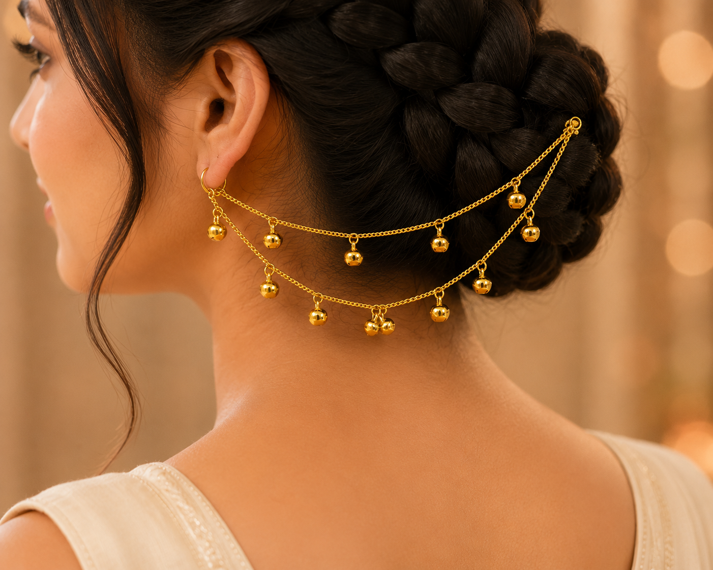 Traditional side ear chain