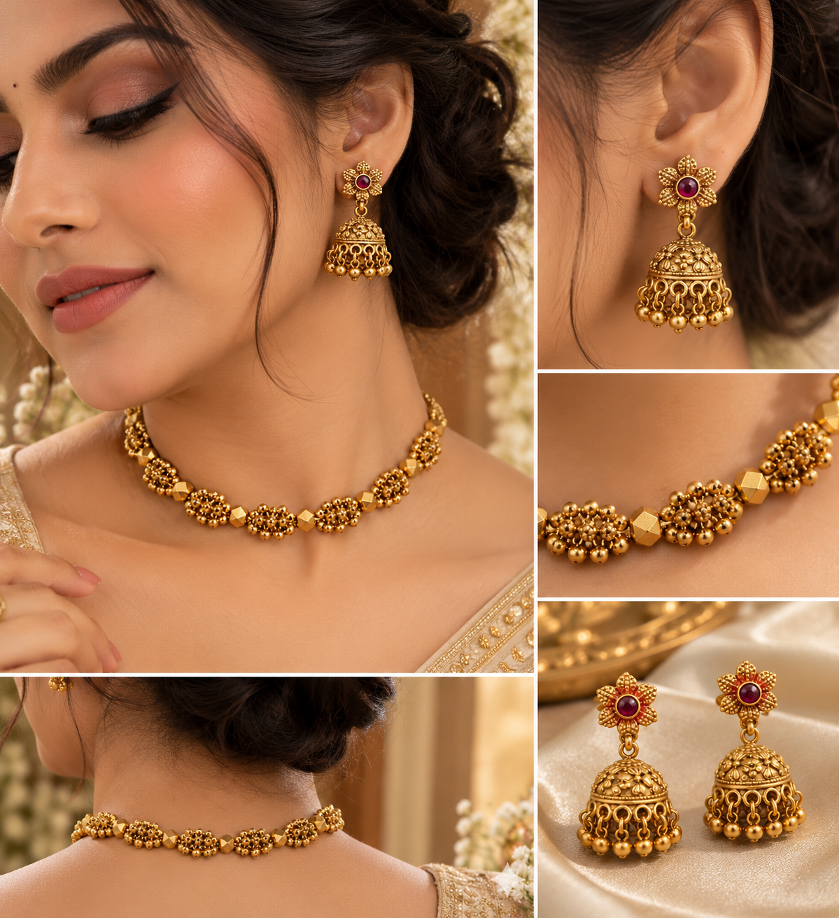 Ashtaphelu Royal Single Layer Neckline With Earrings