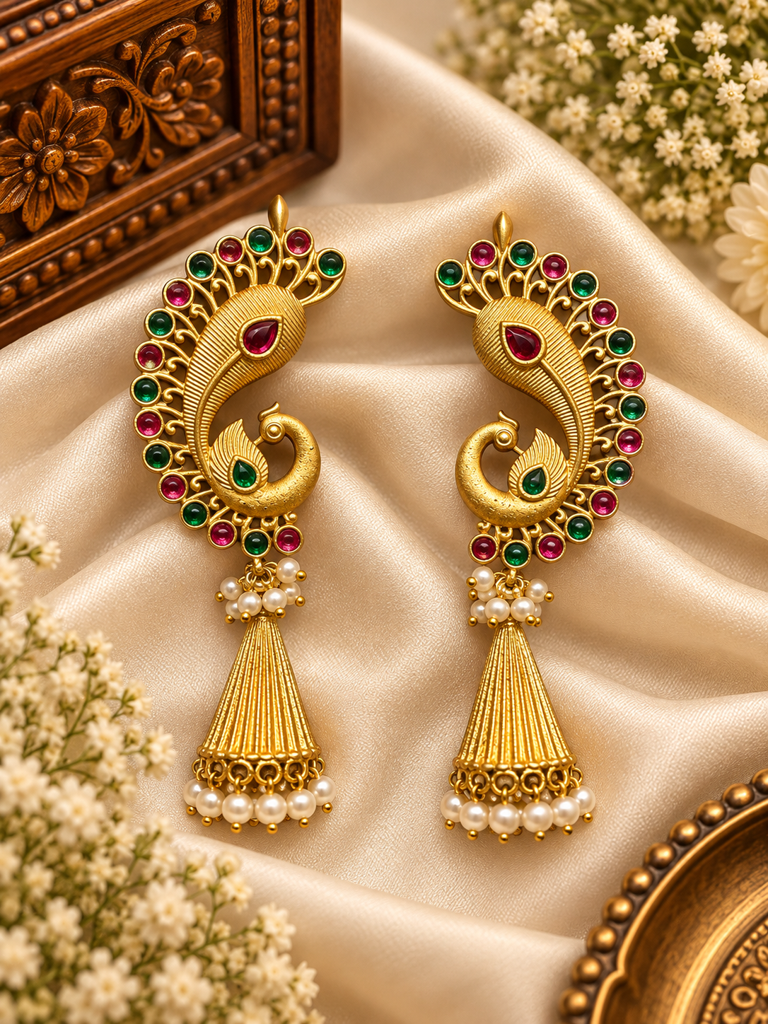Rajwada Rang Peacock Ear-Cuff
