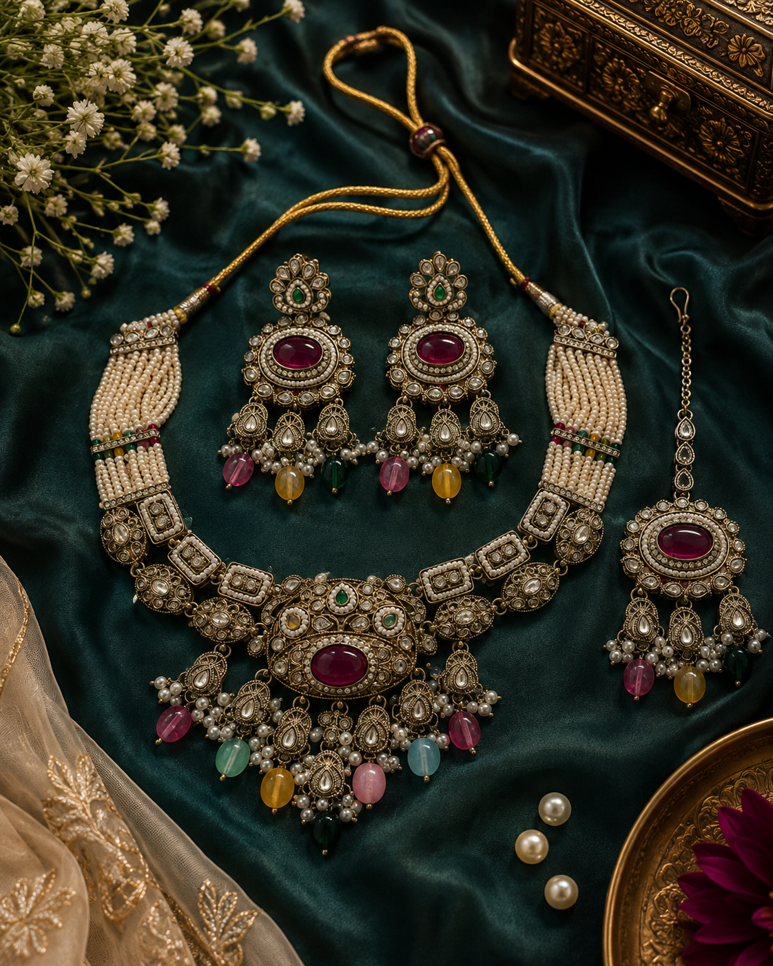 Multi Kundan Necklace