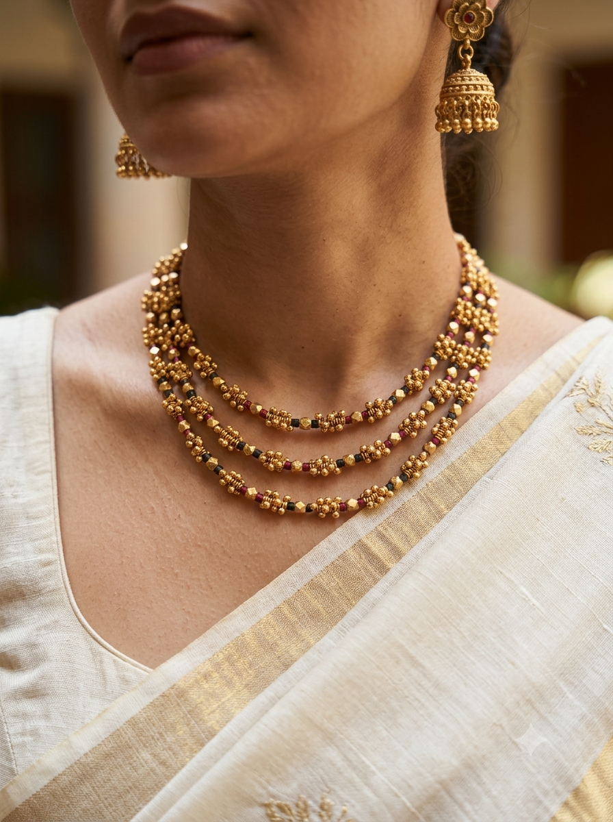 Ashtapailu Necklace with jhumki