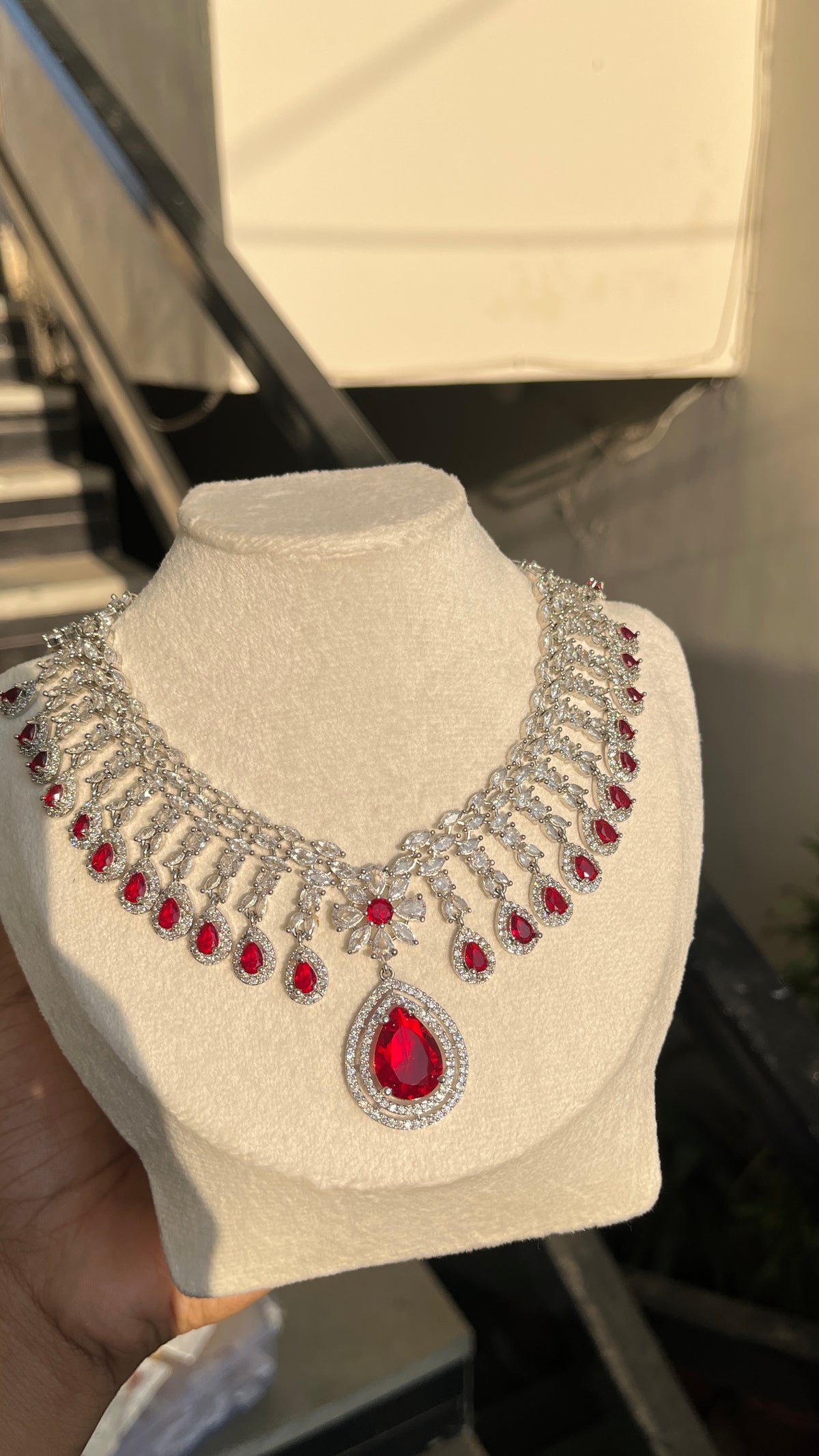 Ruby Royale Ad Necklace set