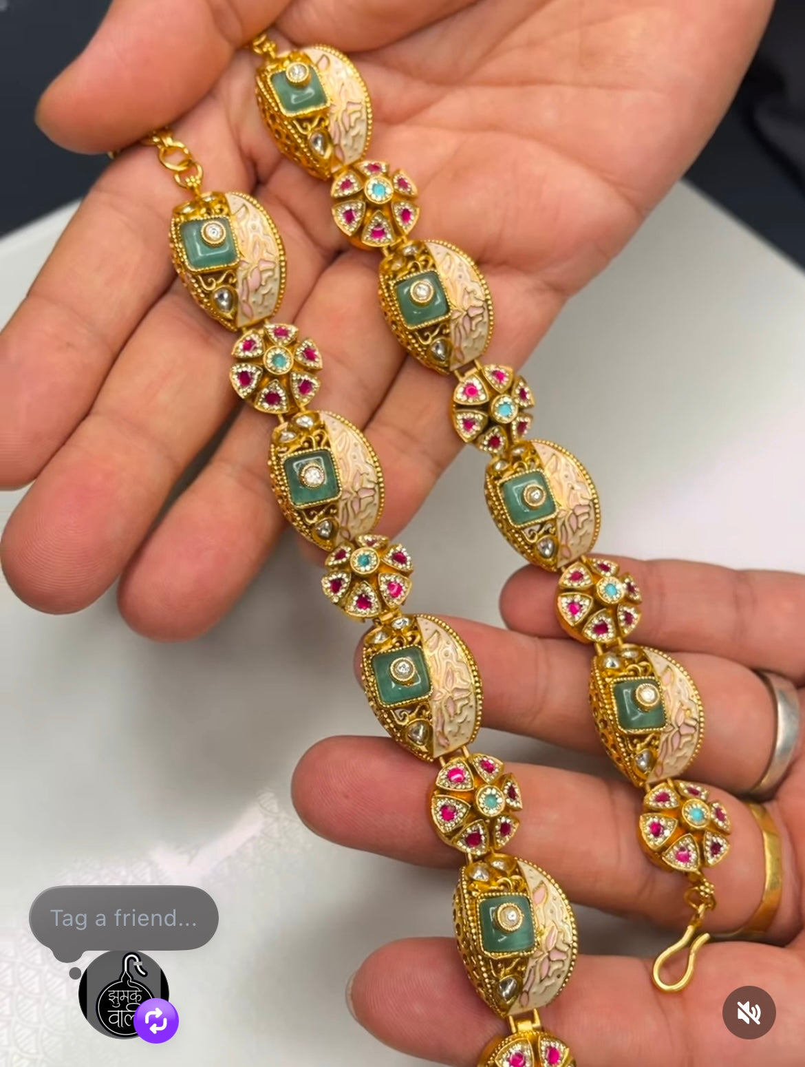 Royal Antique Meenakari Gajra set (Pair)