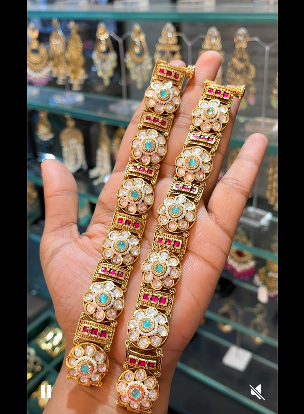 Royal Antique Meenakari Gajra set