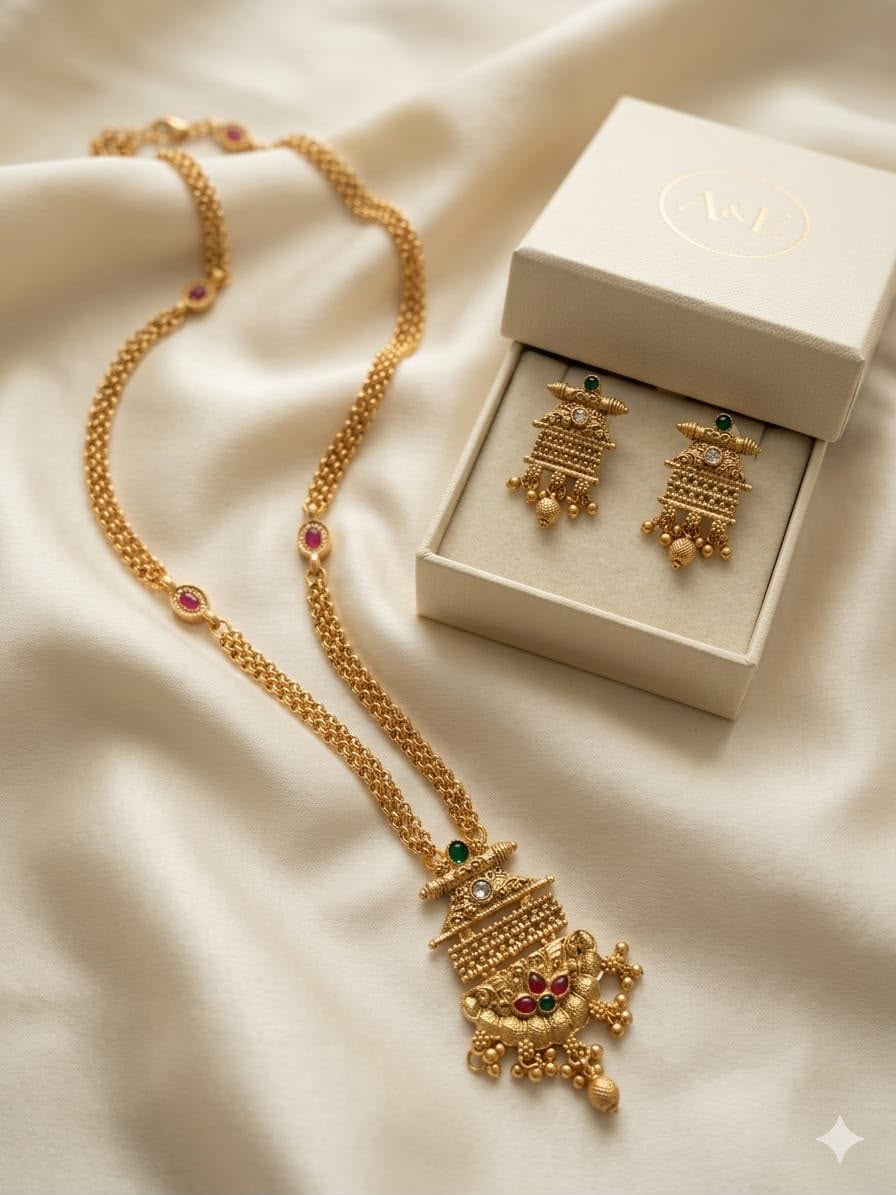 Kashmiri Long Heritage Necklace set