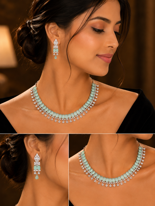 Luxury Mint Ad Necklace set