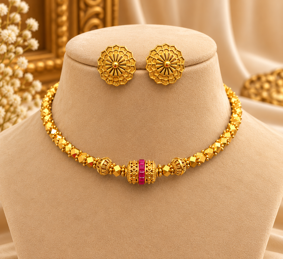 Ashtapailu Necklace Necklace with studs