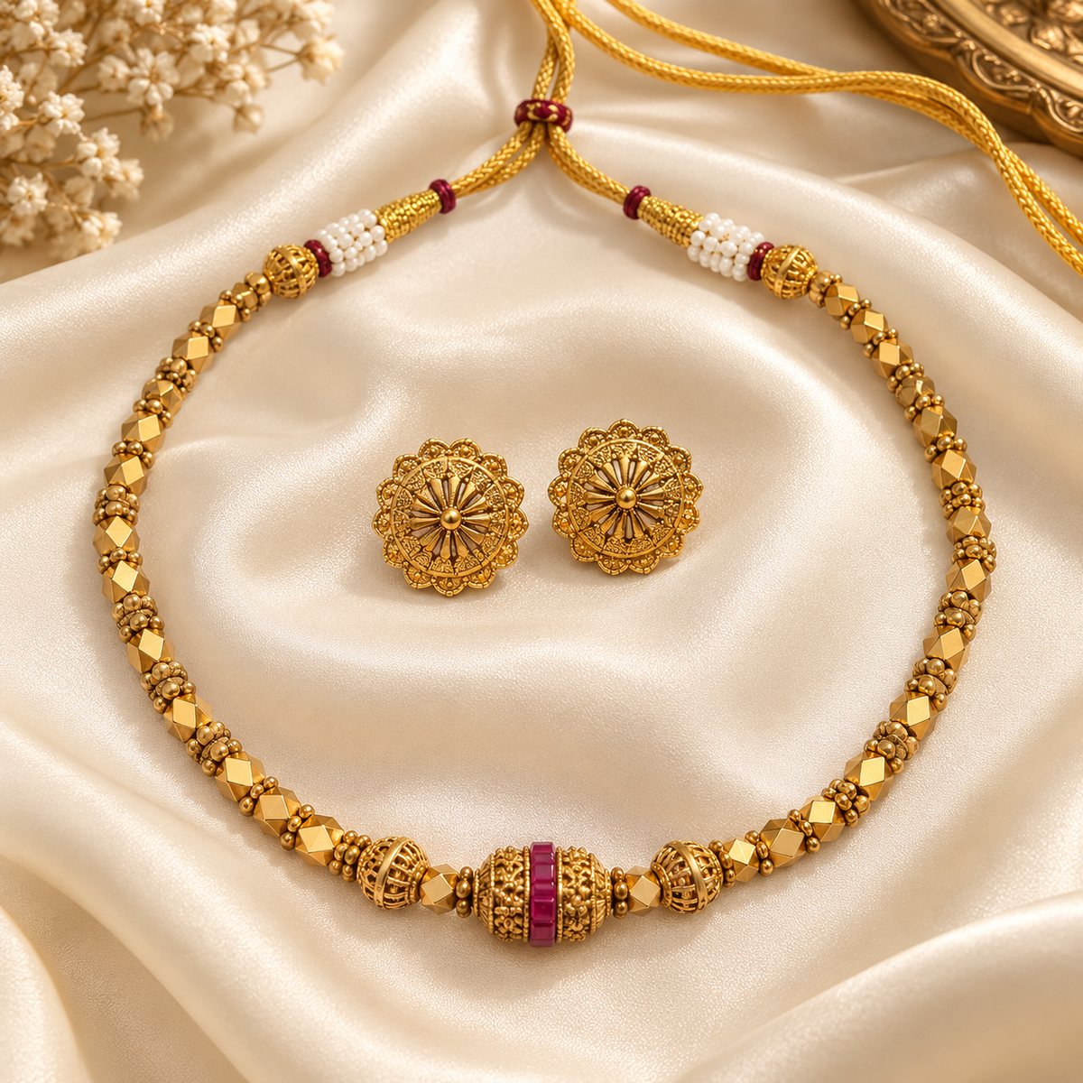 Ashtapailu Necklace Necklace with studs