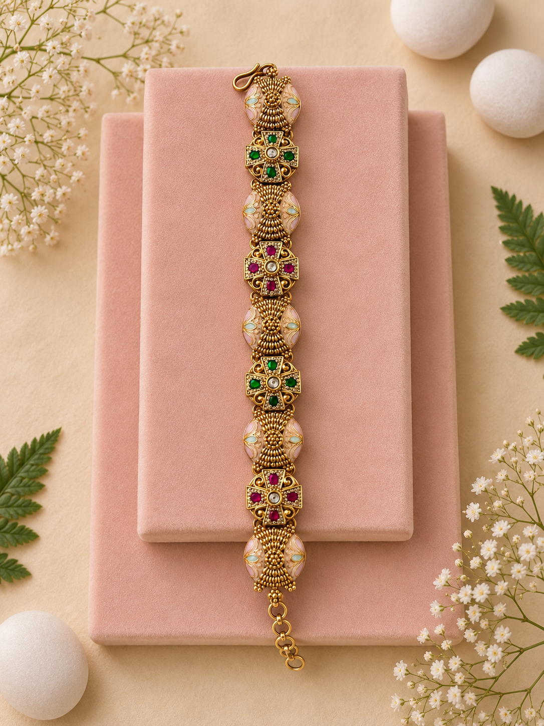 Swarovski Diamond Brass Gajra Bangles ✨