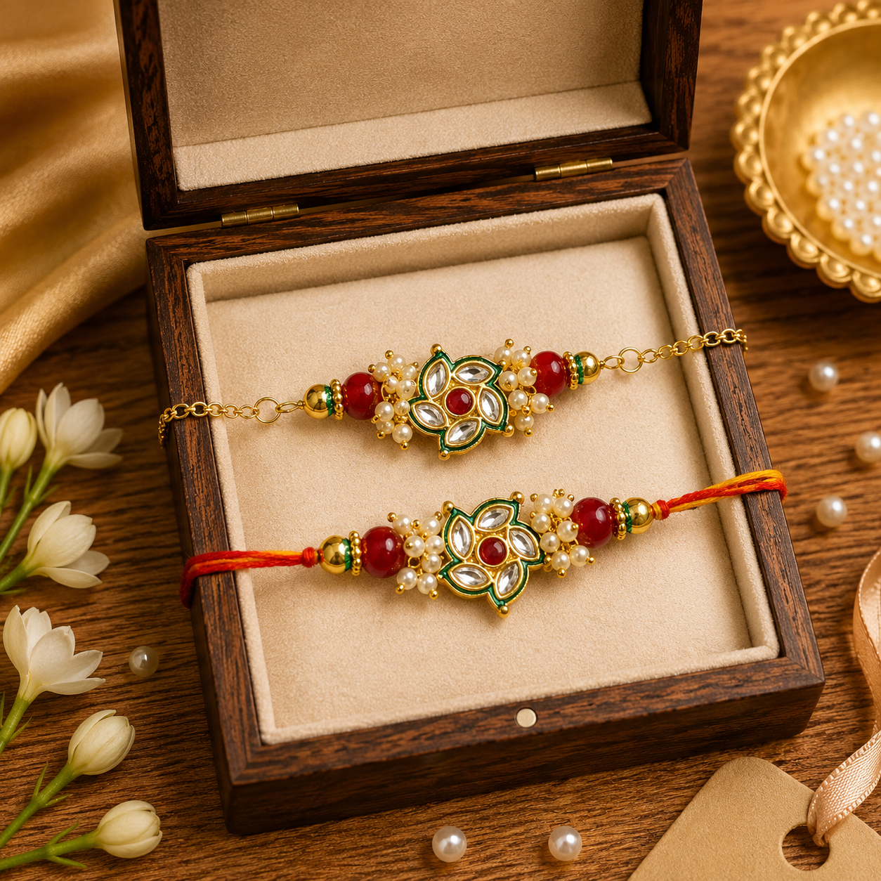 Kundan Combo Rakhi