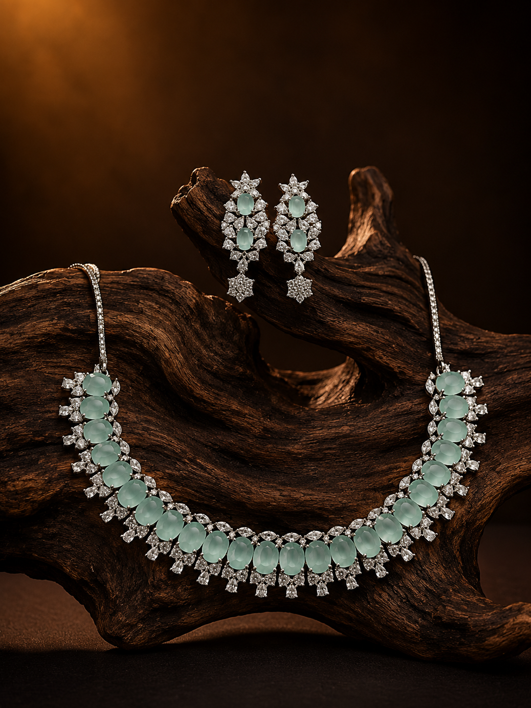 luxury Mint Ad Necklace Set