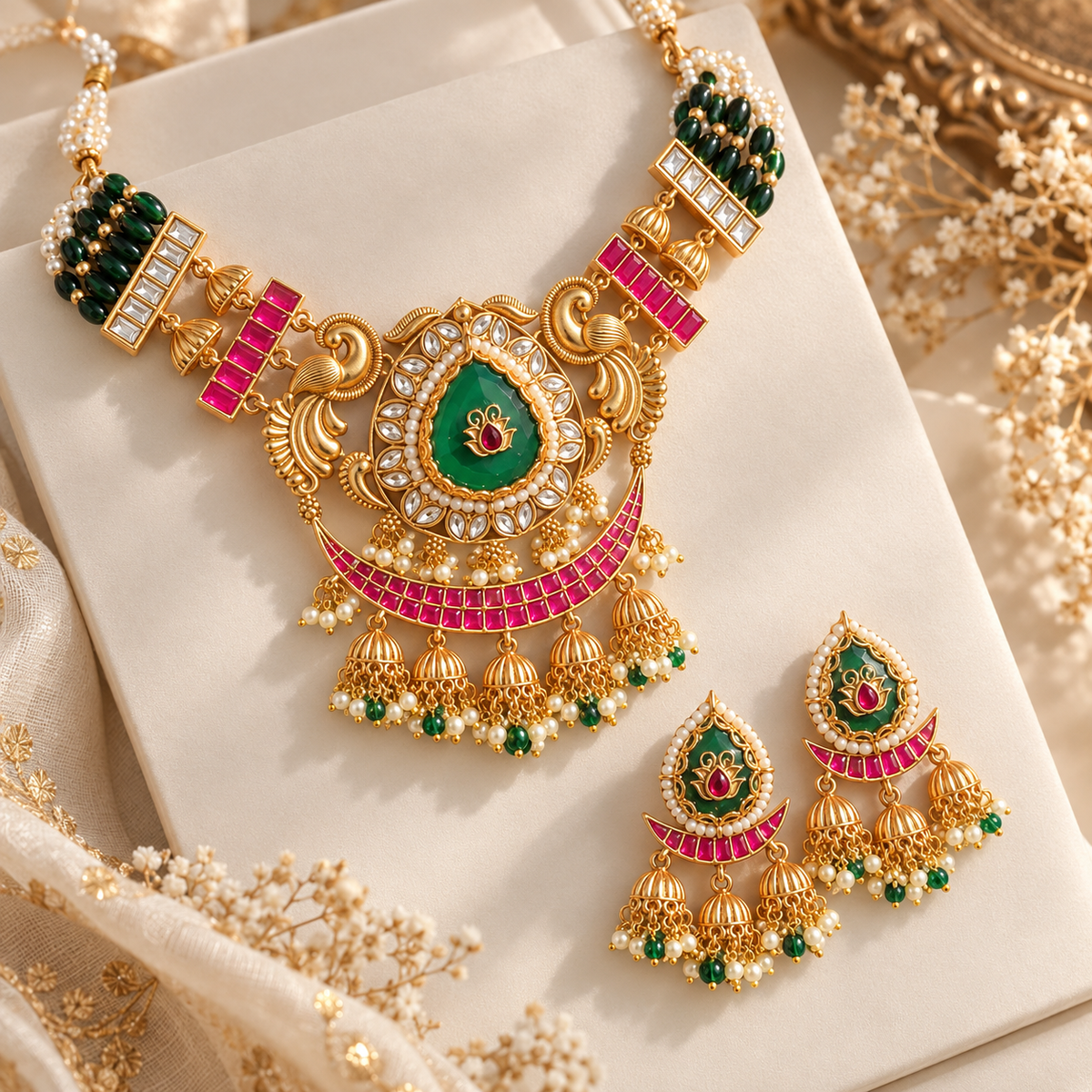 Padmaavat Antique Necklace Set