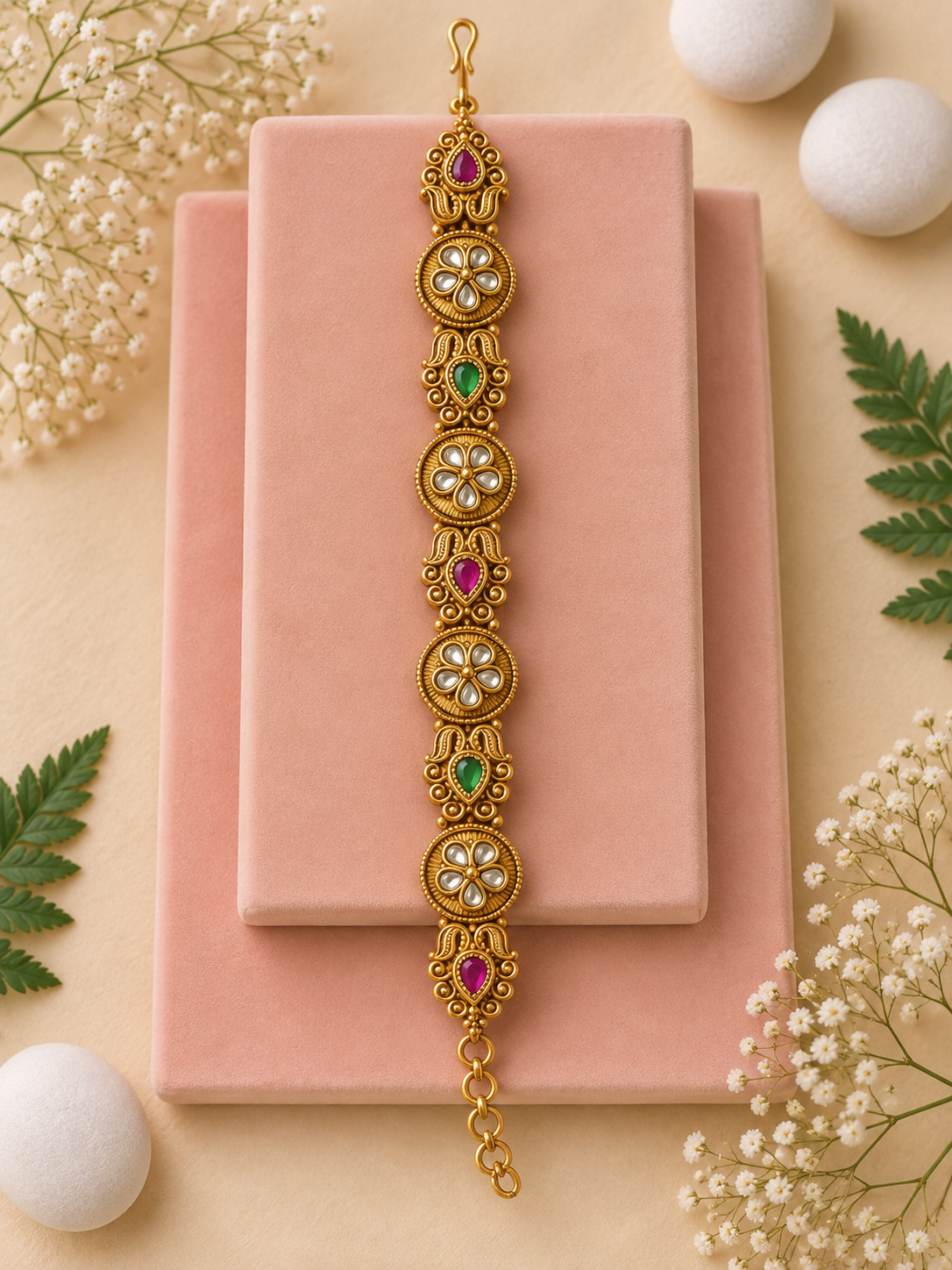 Swarovski Diamond Brass Gajra Bangles ✨