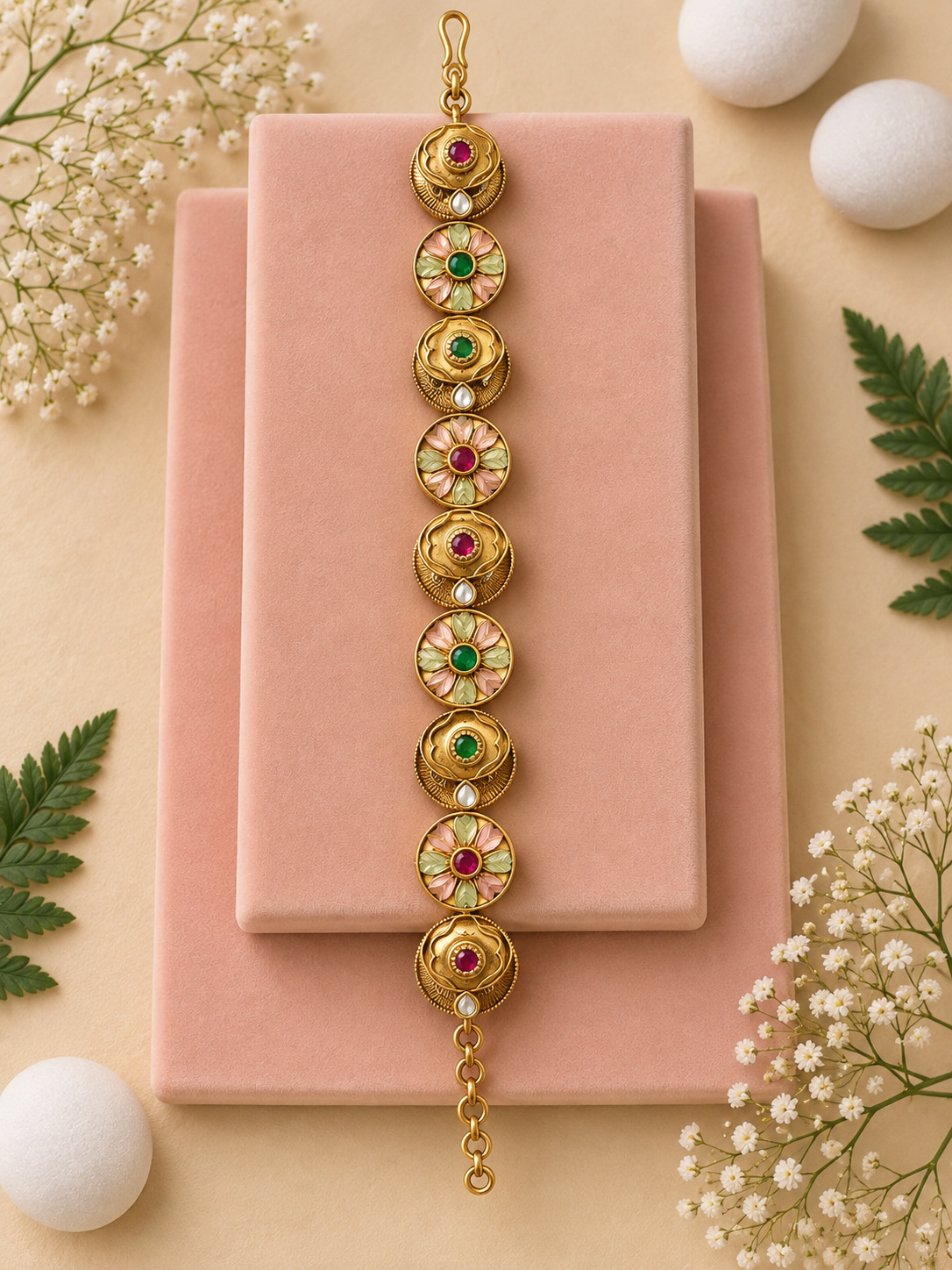 Swarovski Diamond Brass Gajra Bangles ✨