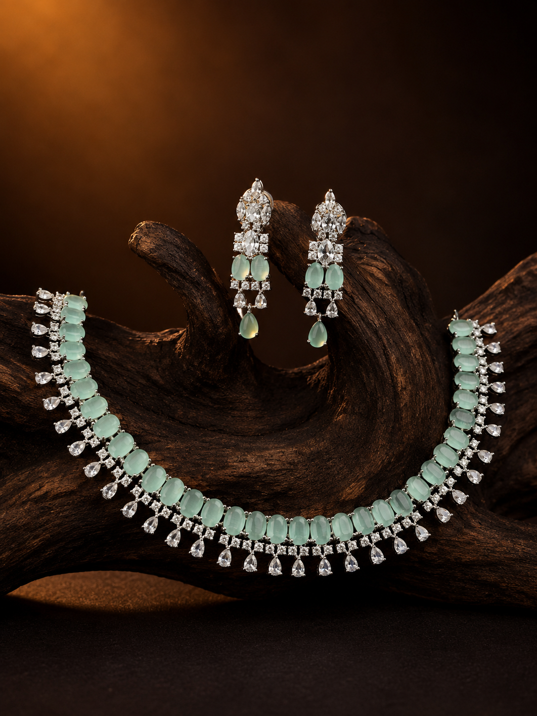 Luxury Mint Ad Necklace set