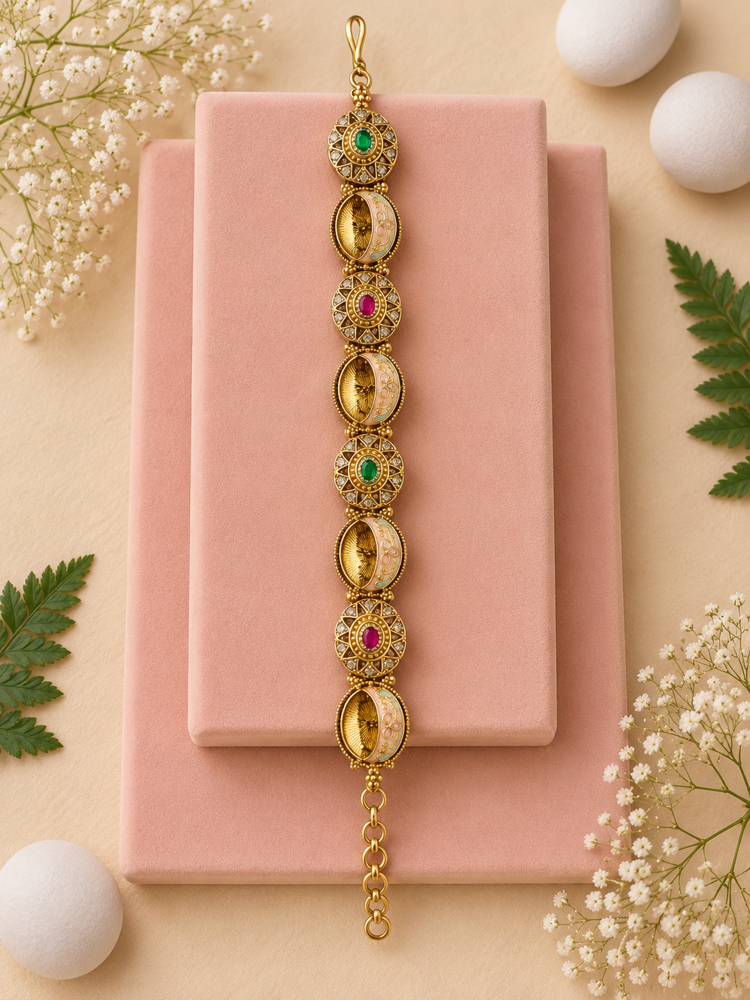 Swarovski Diamond Brass Gajra Bangles ✨