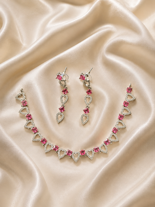 Luxury Ruby Red Ad Necklace