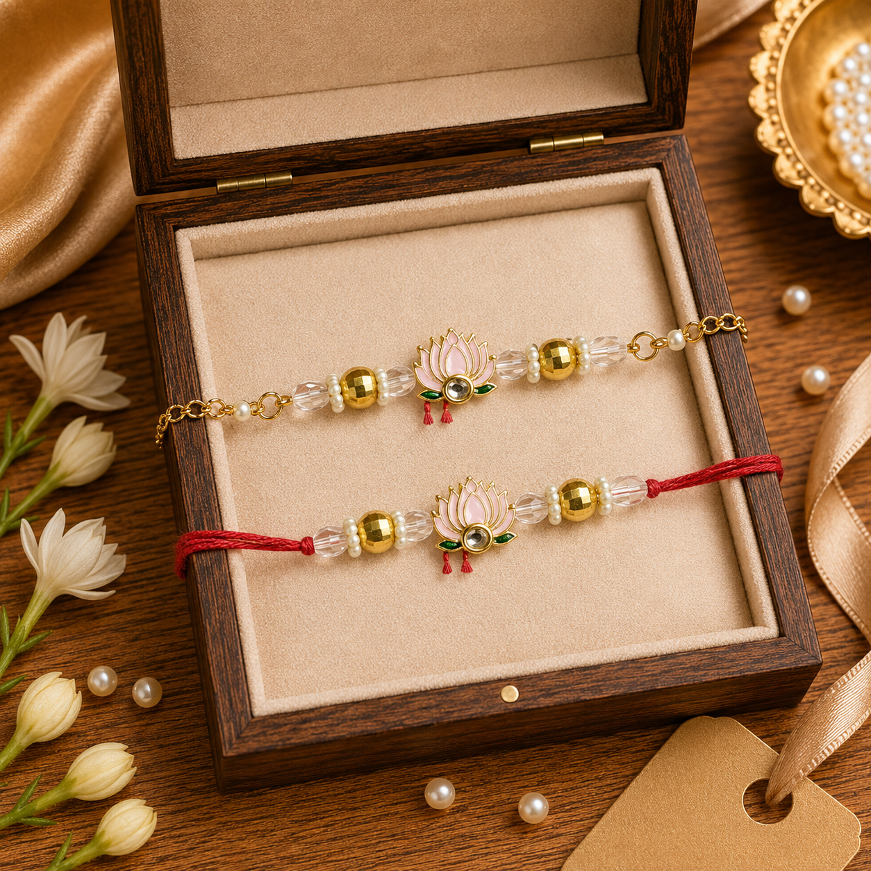 Lotus Combo Rakhi