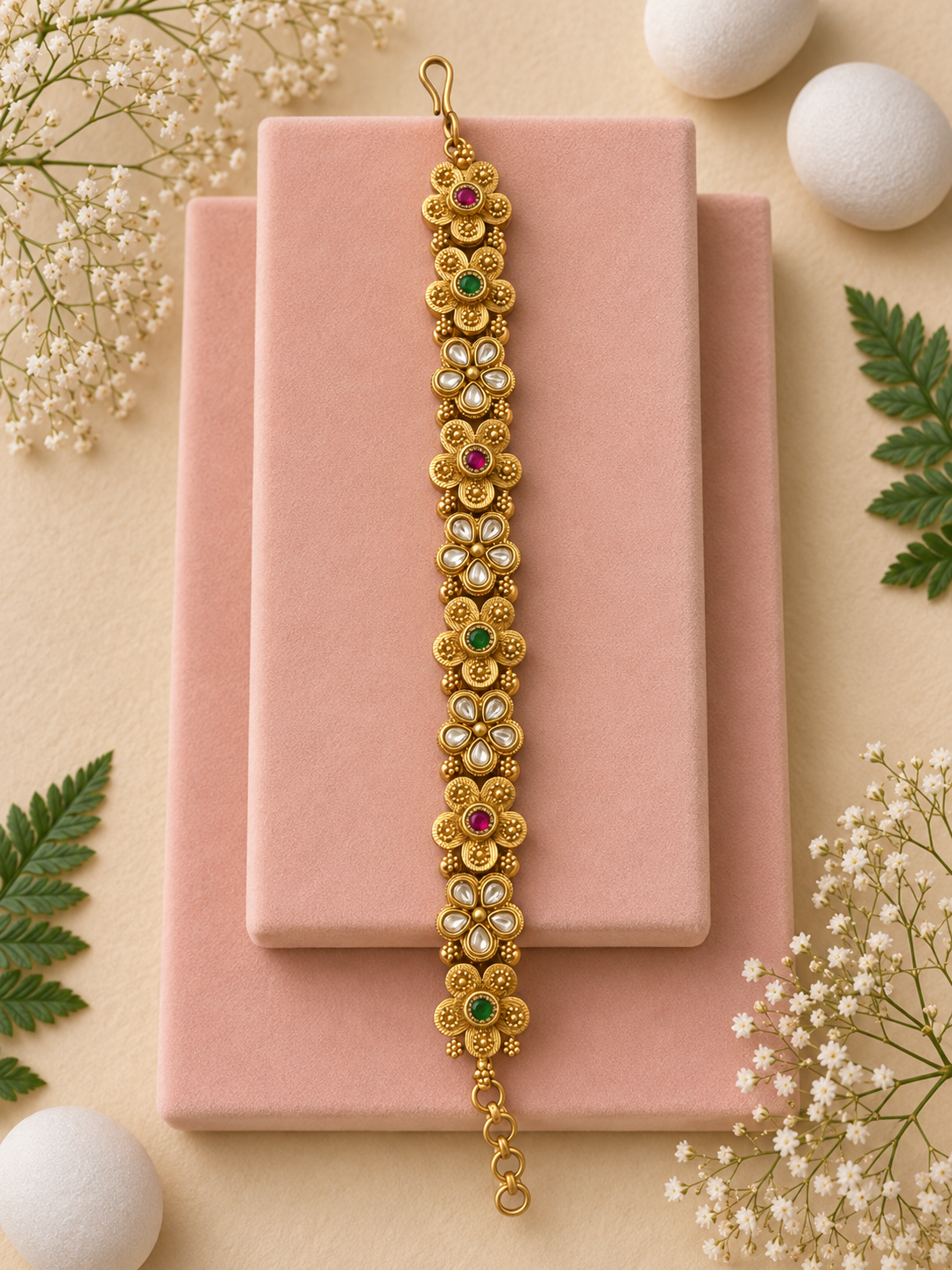 Swarovski Diamond Brass Gajra Bangles ✨