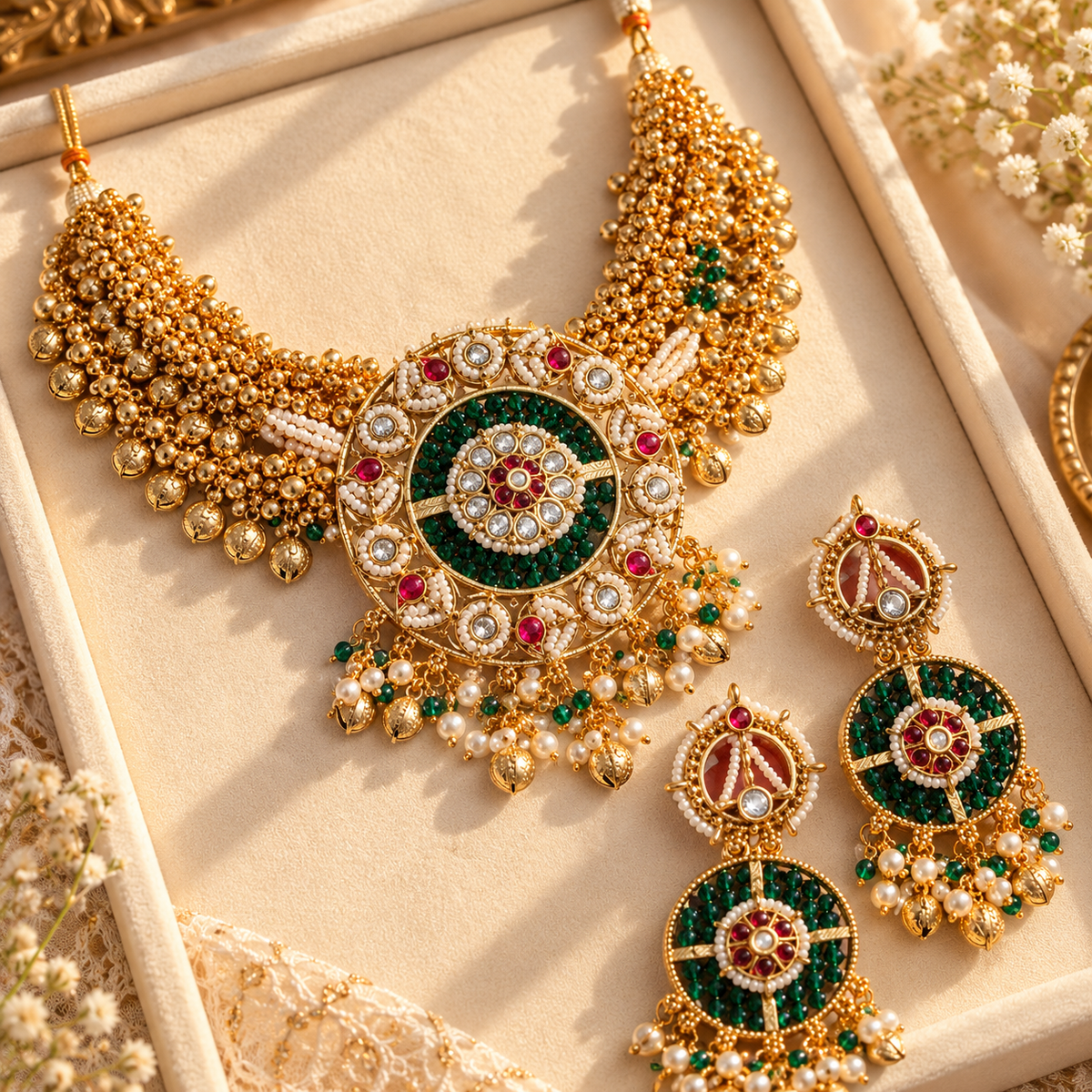 Meenakari MahaRani Necklace Set
