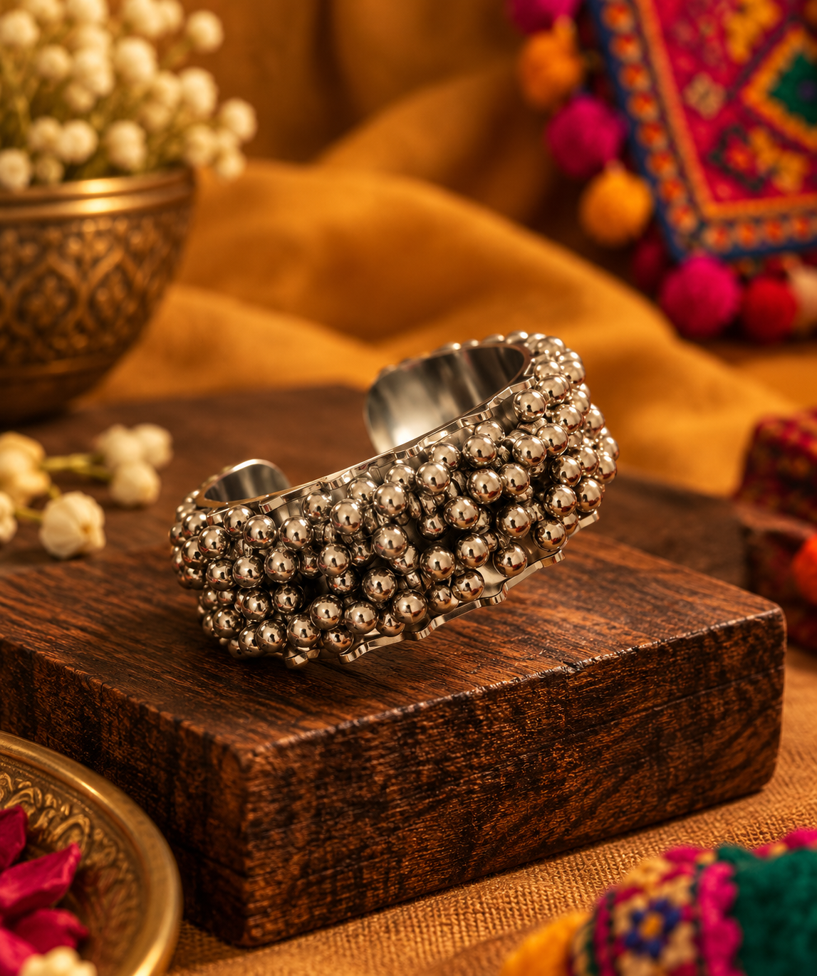 Oxidised Ghungroo Bangle
