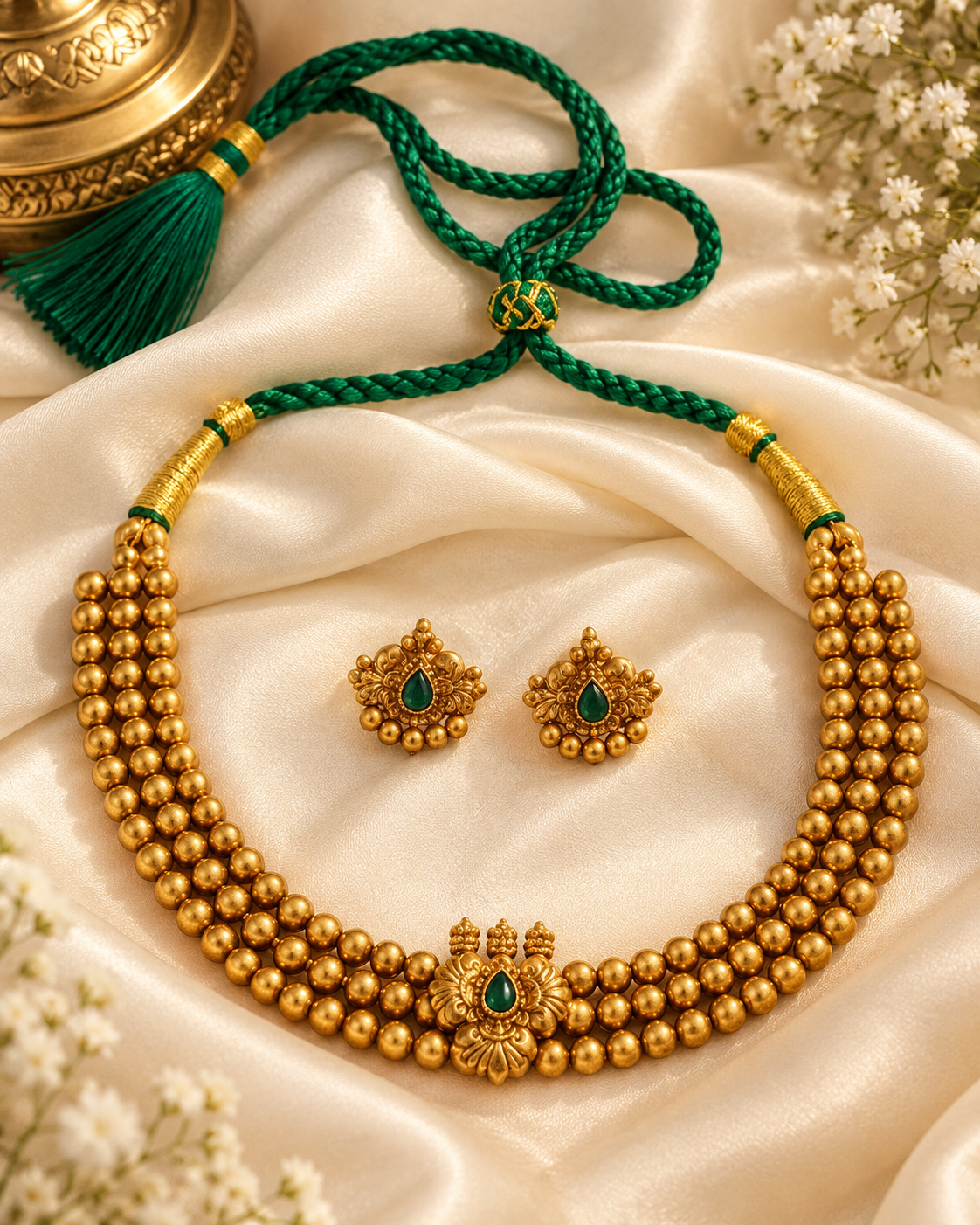 Ashtapailu Kanthi Necklace with Studs