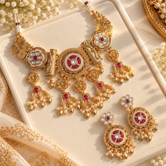 Rajsi Ruby necklace Set