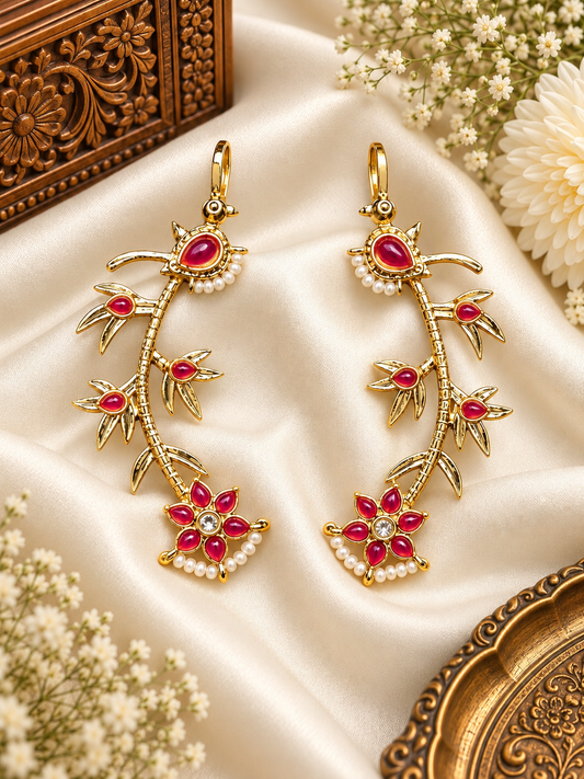 Rangrez Peacock Ear-Cuff
