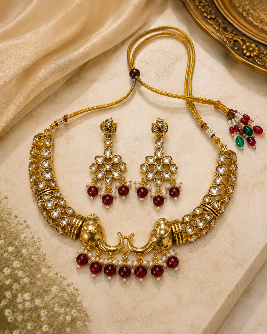 Royal Elephant Necklace set