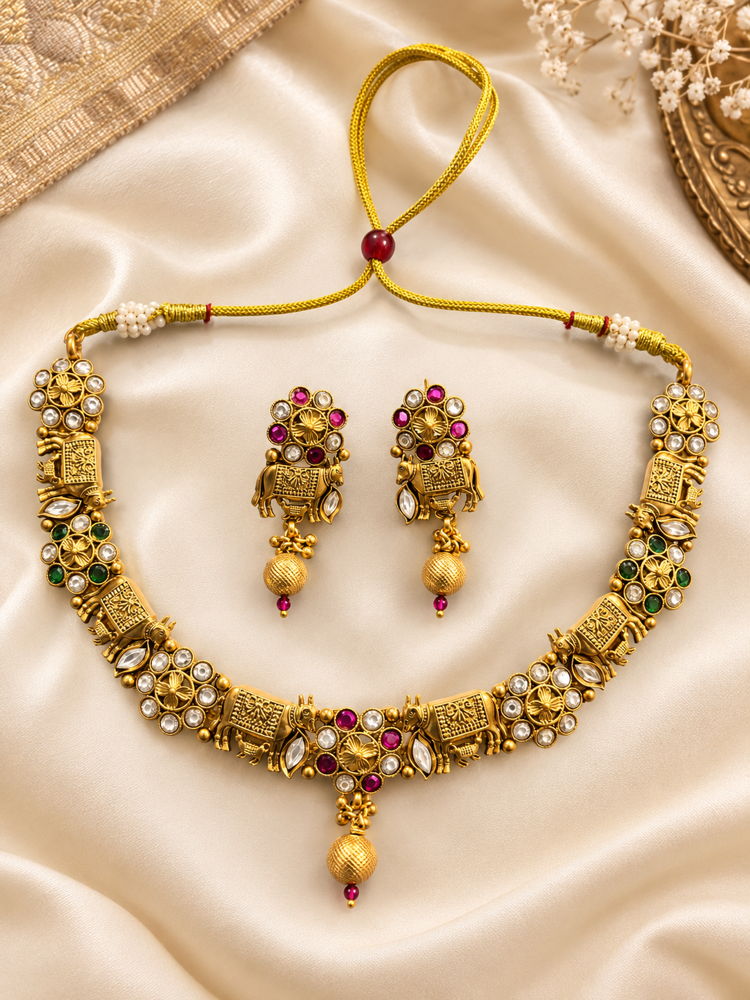 Premium Rajwadi Heritage  Necklace