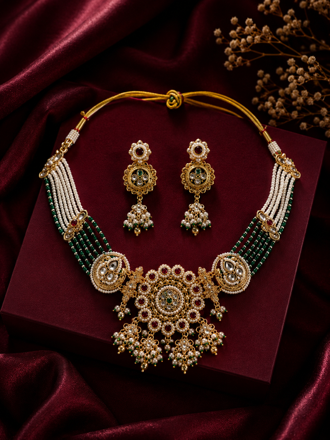Saviksha Heritage Necklace set with Earing