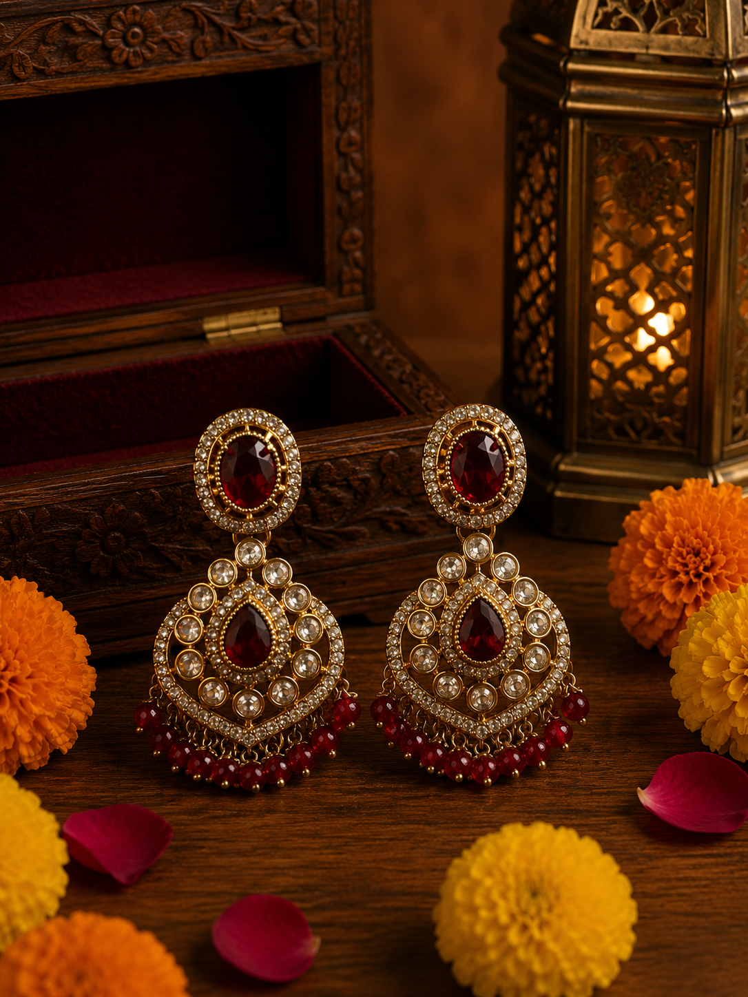 Preet Mehroon Necklace