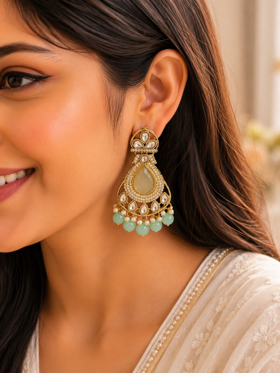 Luxury Wedding Indian Earrings