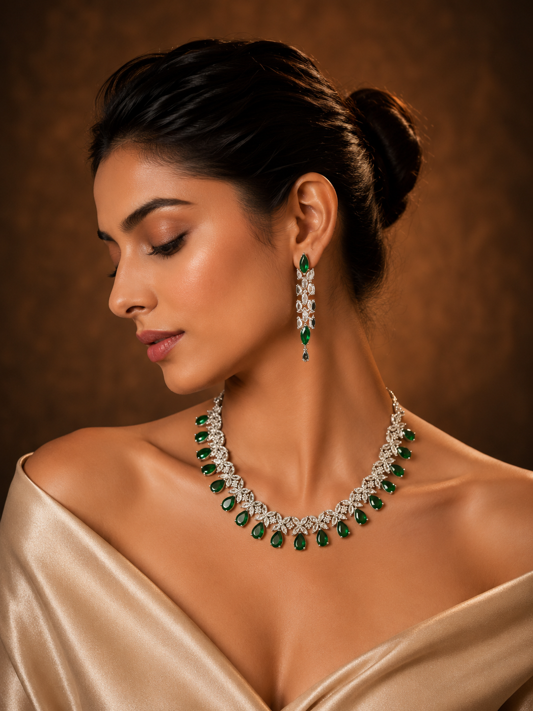 Luxury royal Green Necklace set