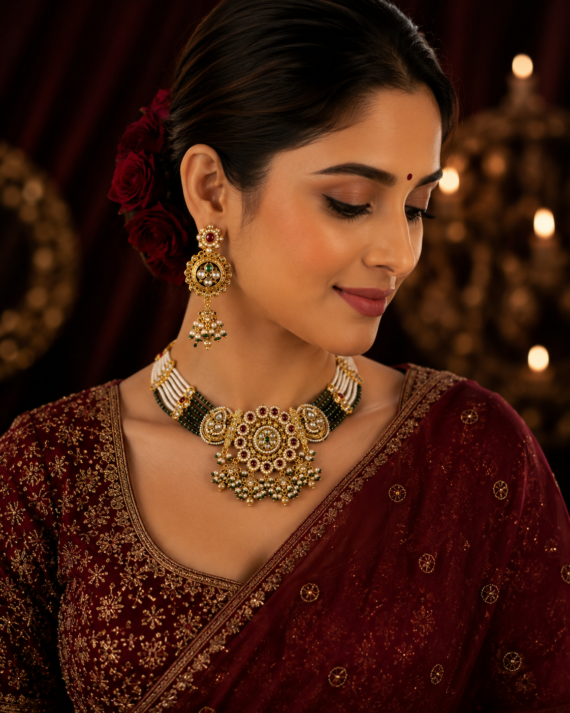 Saviksha Heritage Necklace set with Earing