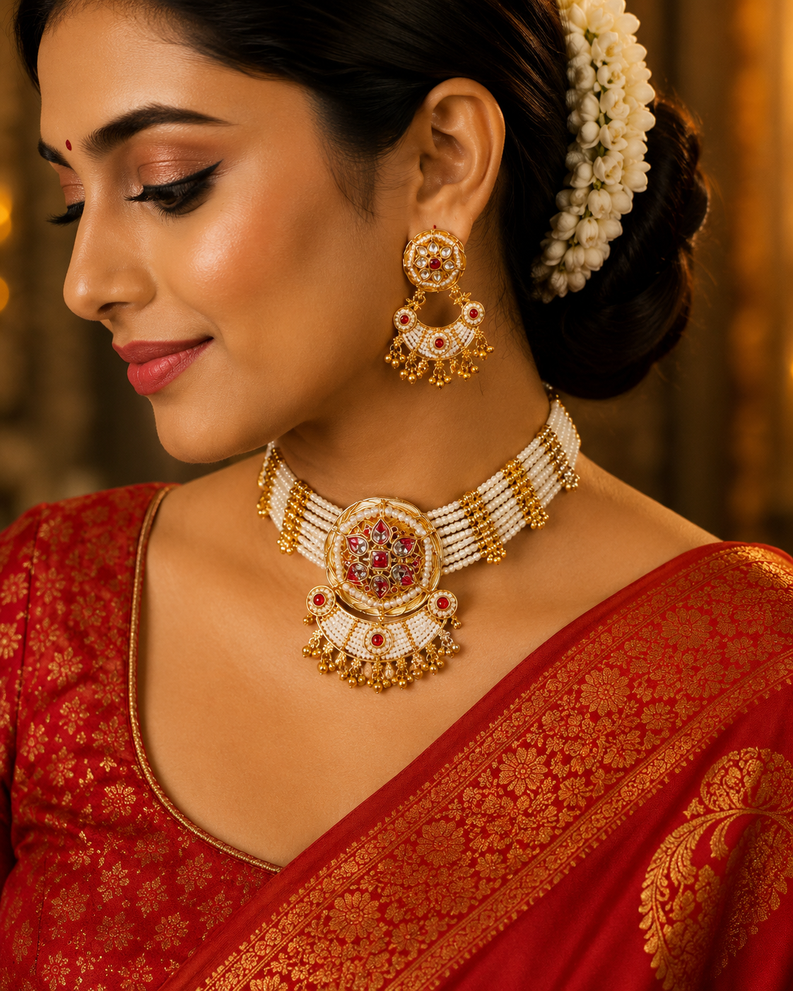 Meera Heritage Necklace with Earrings