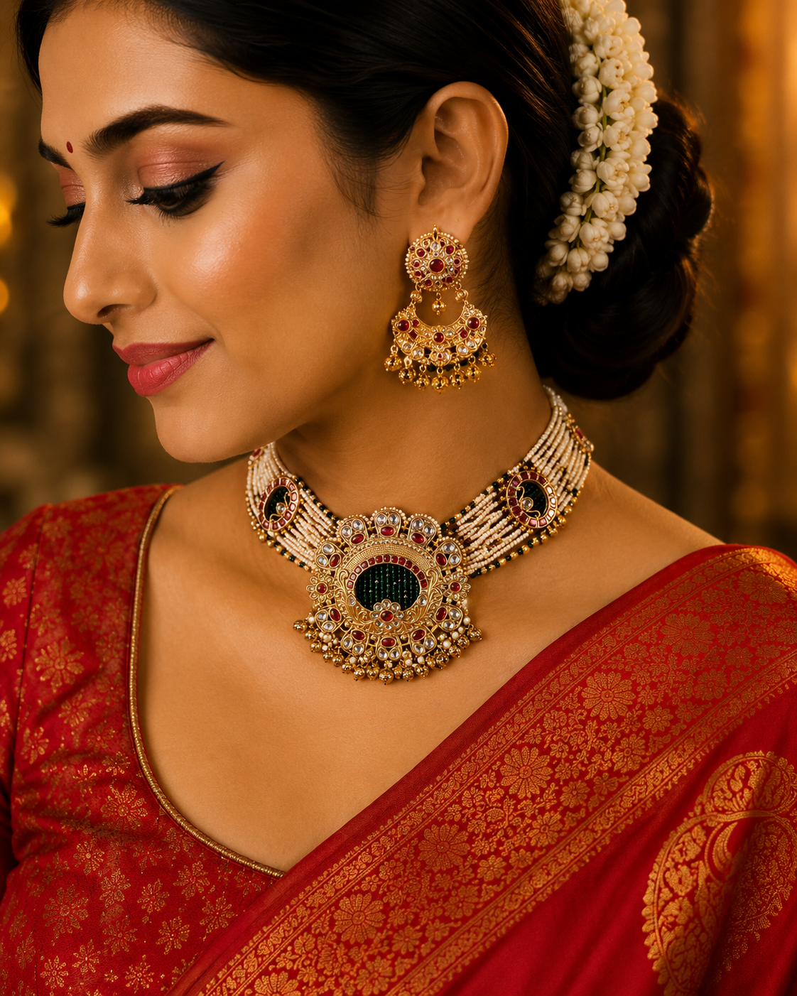 Mansi Heritage Necklace set with Earings