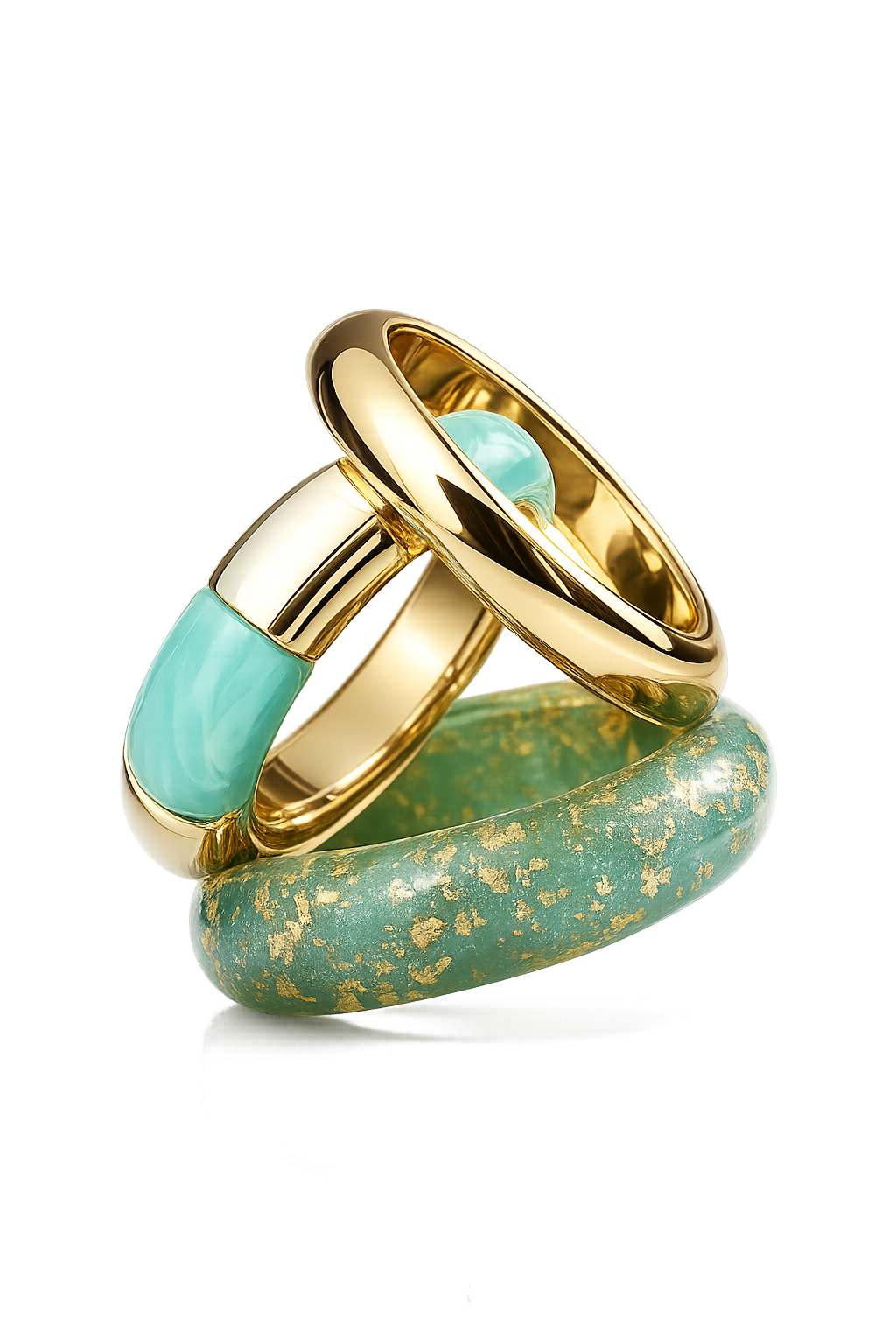 Chunky Resin and Gold bracelet