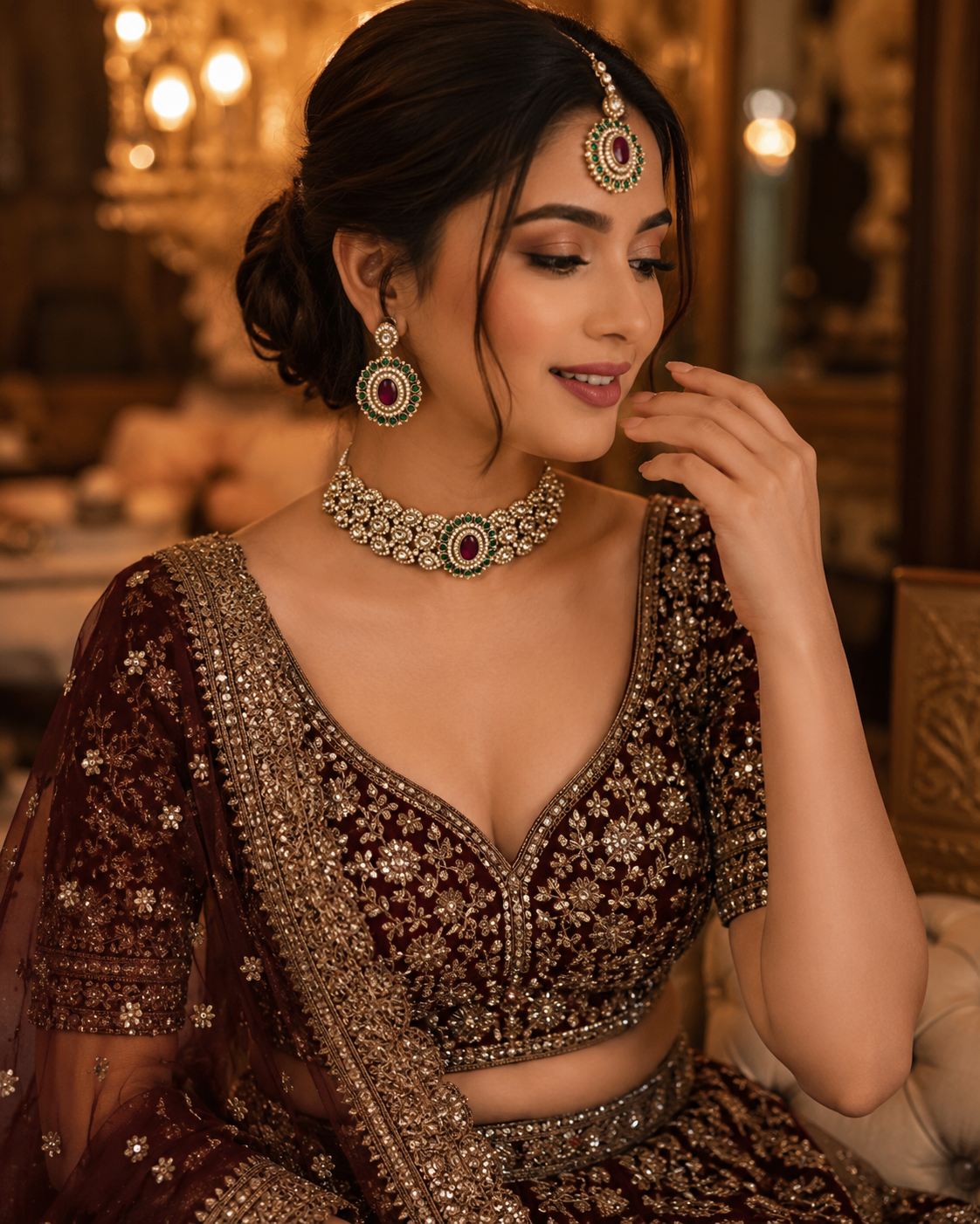 Sherya premium Kundan Chokar Necklace