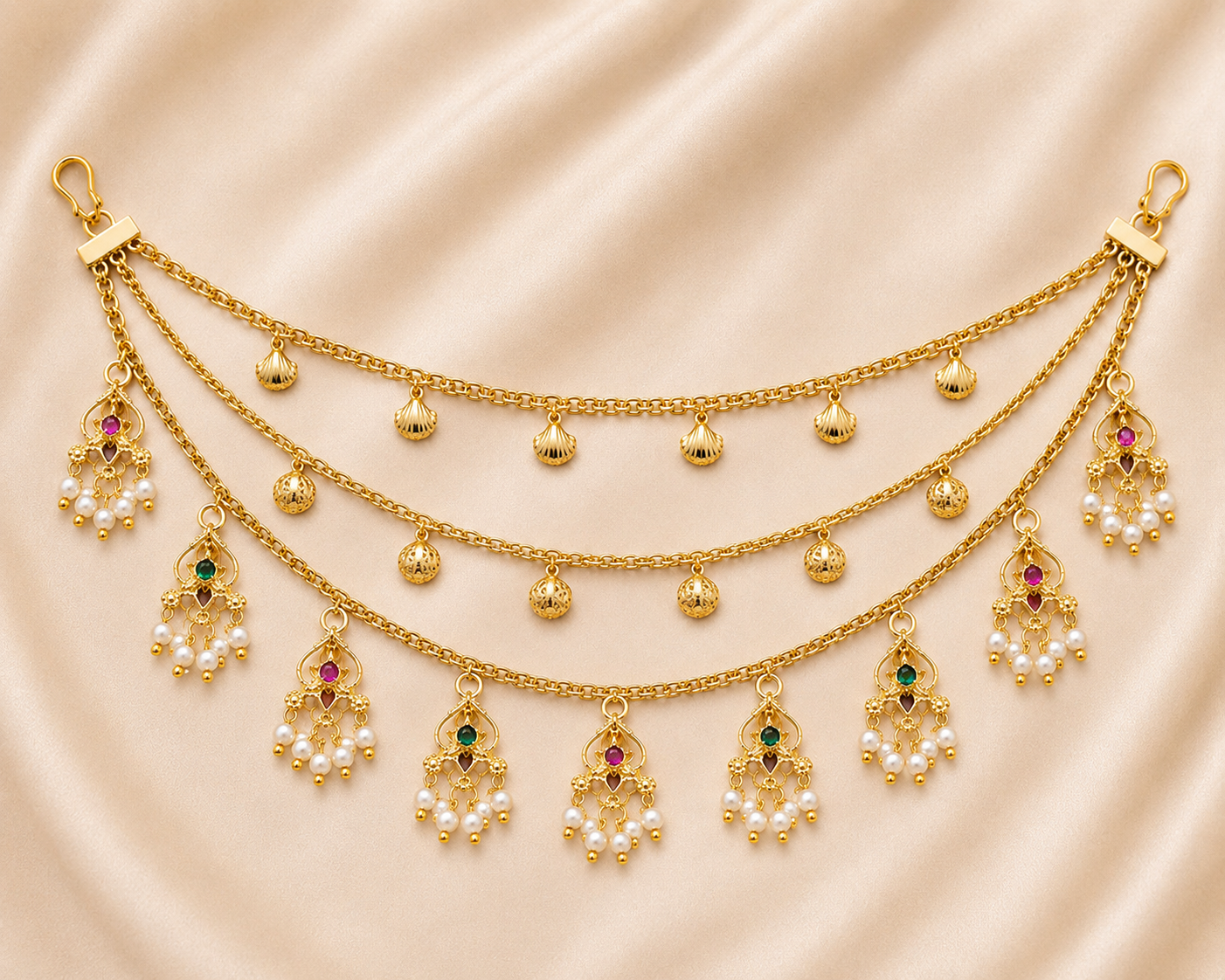 Traditional Side Ear chain (pair)