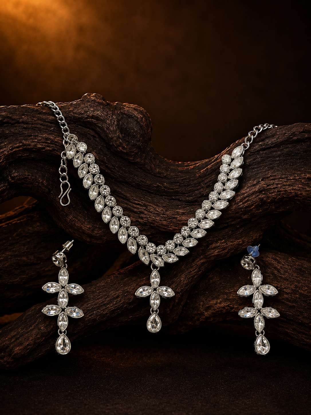 Luxury Ad Silver Necklace set