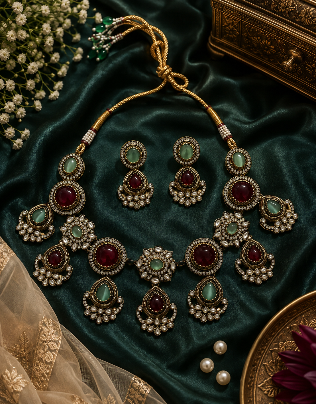 Sabya Doublet stone Necklace