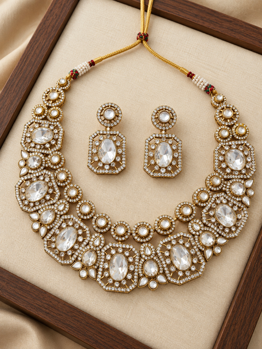 Kavyika Sabyasachi Inspired Necklace With Earrings and Tika