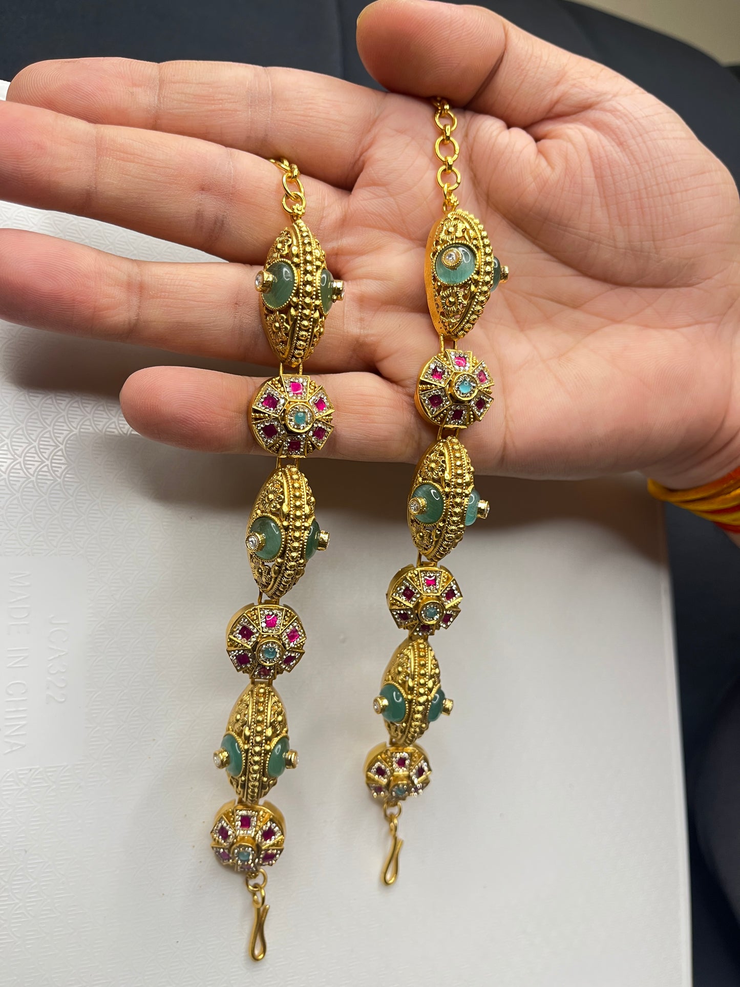 Royal Antique Meenakari Gajra Bangle Set (pair)