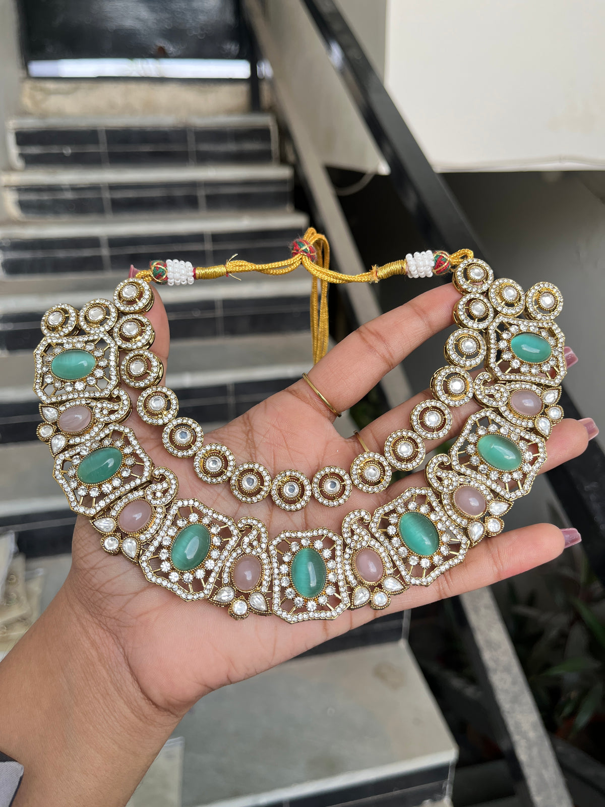 Kavyika Sabyasachi Inspired Necklace With Earrings With TIka