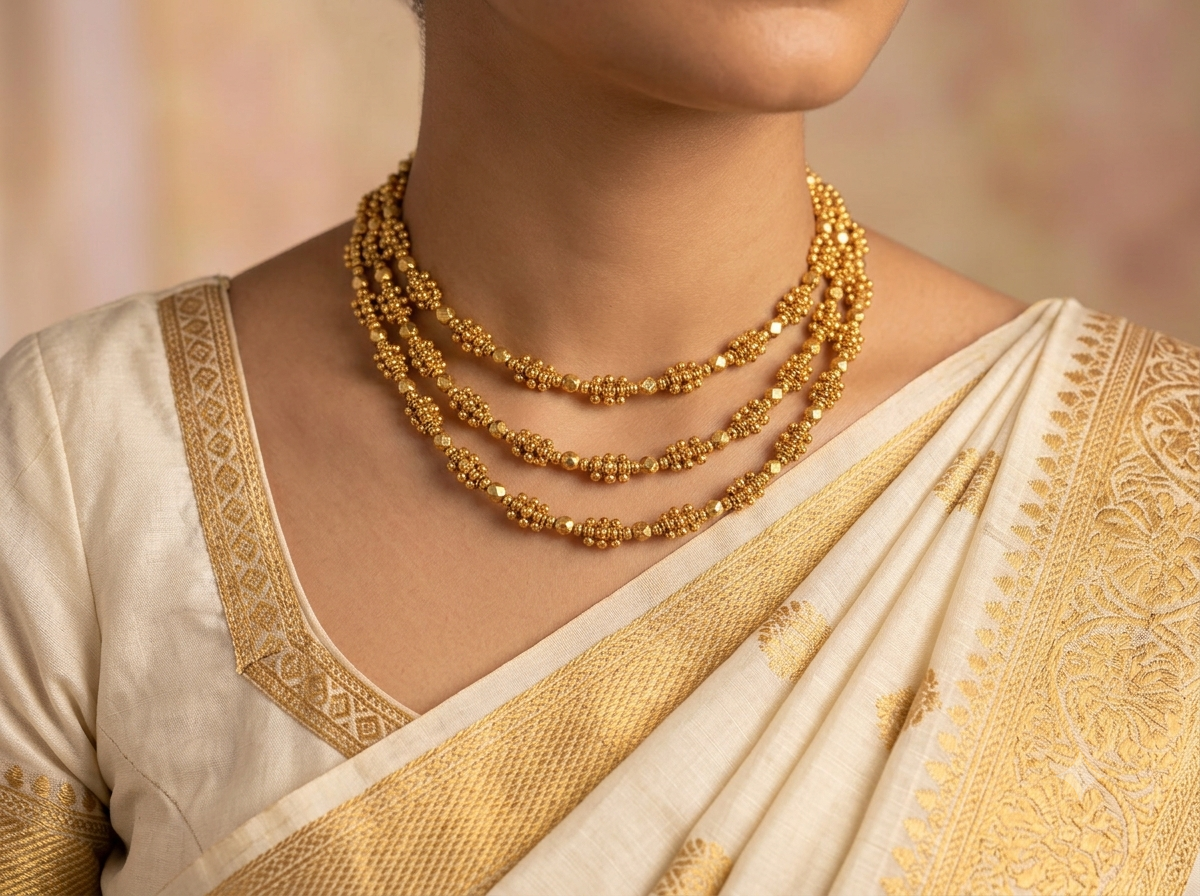 Ashtapailu 3 Layer Necklace