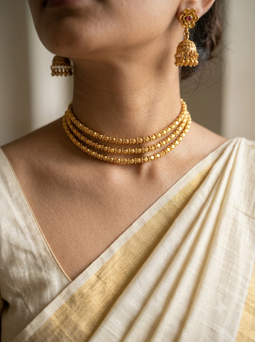 Ashtapailu Jewellery Necklace With Jhumki